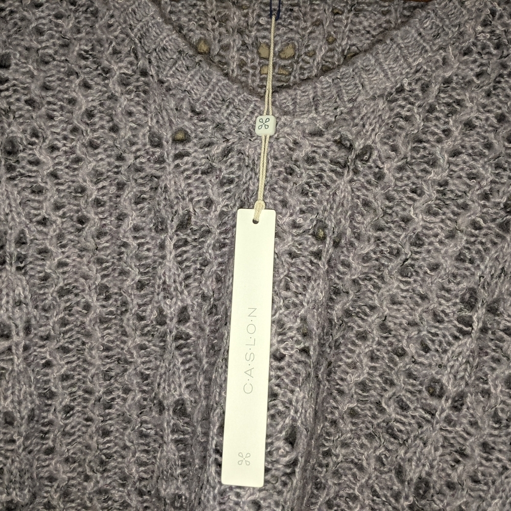 NWT Caslon Nordstrom Wide Knit V-Neck Sweater - Picture 9 of 10